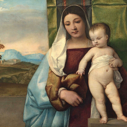 Tiziano,
Madonna col Bambino, 1510-1511
Olio su tavola, 65,8 x 83,5 cm
Vienna, Kunsthistorisches Museum
