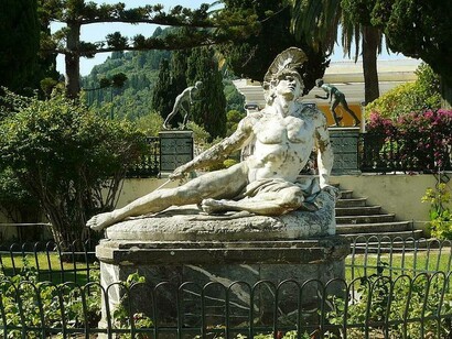 Achille morente,1884, presso l'Achilleion a Corfù, Grecia 