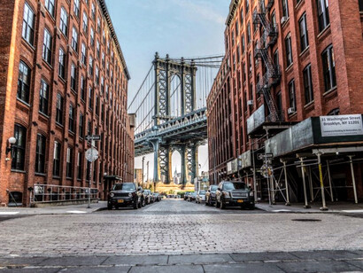 El puente de Brooklyn, NY, EE. UU.