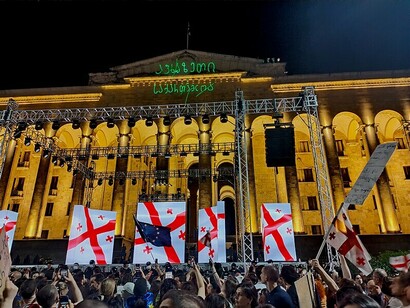 "Yes to Europe, No to Russian Law!" protest in Tbilisi, 28 April 2024, Georgia