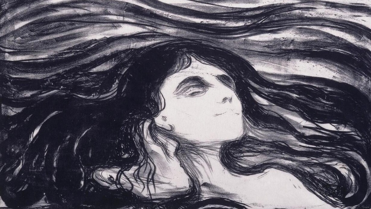 Edvard Munch, On the waves of love (detail), 1896. Courtesy of Hammer Museum