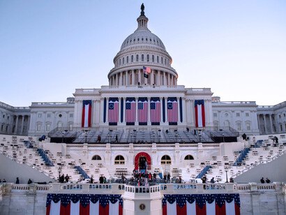 Preparativos para la ceremonia de investidura de Joe Biden en el Capitolio