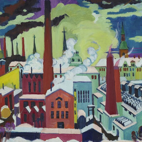 Ernst Ludwig Kirchner, Chemnitzer Fabriken, 1926. Courtesy of Kunstsammlungen Chemnitz