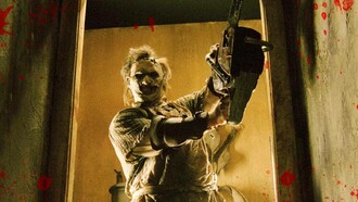 Leather Face from the gory horror film Texas Chainsaw Massacre