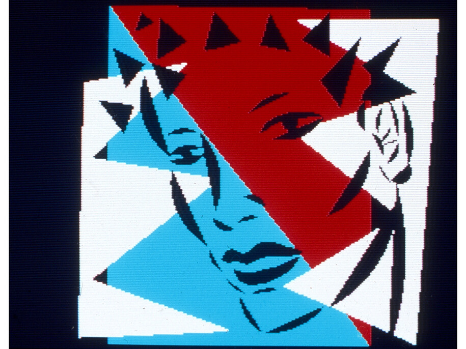 Barbara Nessim. Ode to the Statue of Liberty 2, 1982–84. Cibachrome photograph of computer screen. Courtesy of the artist.