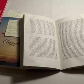 Side by Side They Looked into The Books as into a Double Mirror, seeing Each Other’s Faces as well as Their Own, Marked books, 2013-ongoing, Master bedroom bedside table after Luis Barragán, Bookstand after Luis Barragán