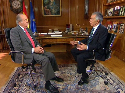 Jesús Hermida en una entrevista al rey Juan Carlos I