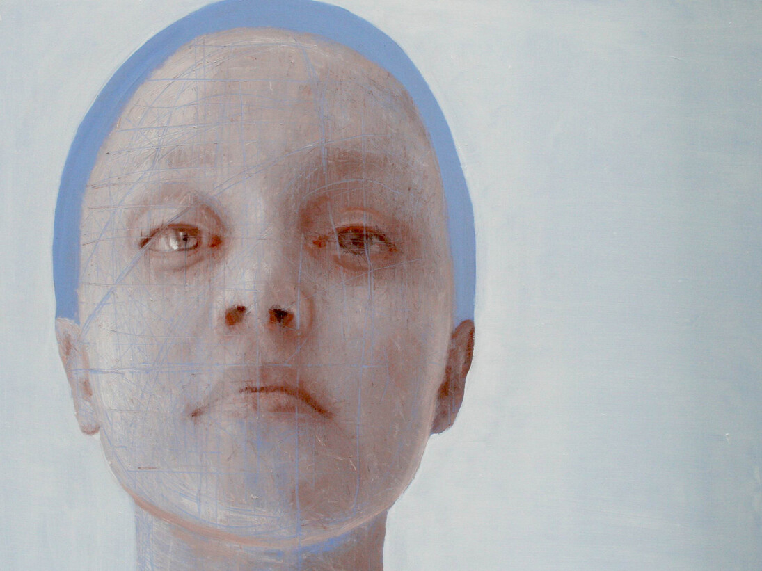 Sergio Fiorentino, Volto II, olio e acrilico su tela, 2015, 120 x 100 cm