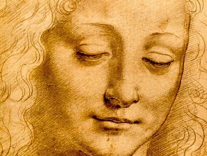 «Cabeza de mujer», detalle, Leonardo da Vinci (1452-1519)