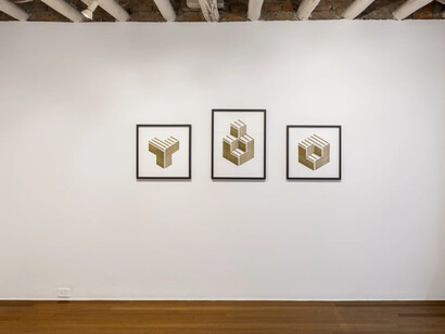 Esteban Peña Parga, Drawings in pencil, exhibition view. Courtesy of Nueveochenta Gallery