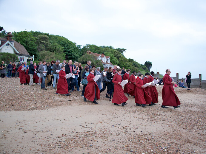 Louisa Fairclough, Compositions for a Low Tide, 2014, Whitstable Biennale, photograph by Bernard G Mills