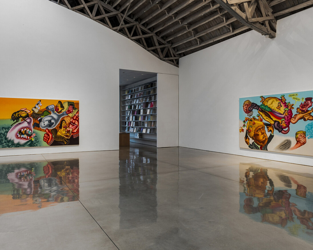 Peter Saul, Exhibition view. Courtesy of Mary Boone Gallery