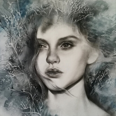 Cetti Tumminia, Effimera 3, 2018, tecnica mista su carta applicata su tavola, cm. 25x25x1,4