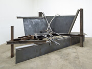 Anthony Caro, Horizon, 2012, Park Avenue Series, Steel, rusted and varnished, 70 x 158 x 68 in. Courtesy Galerie Daniel Templon