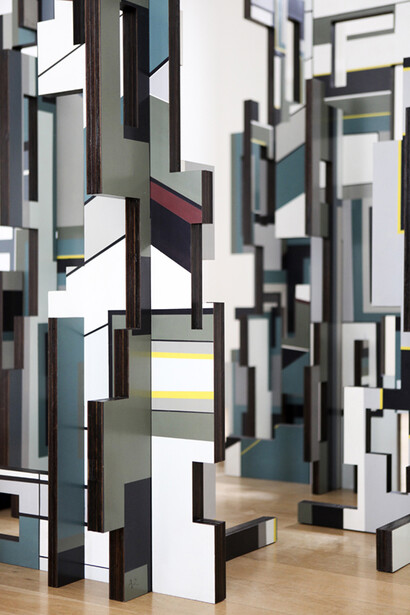 Blast Wall installed at The Foundry Gallery, 2021. © 2021 The Foundry Gallery. 