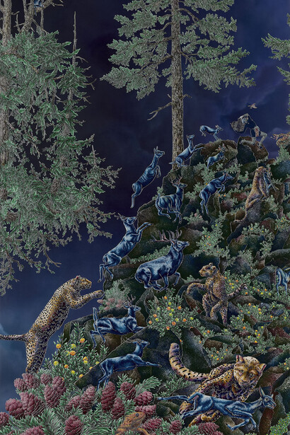 Raqib Shaw, Paradise lost (detail), 2009–25. Courtesy of the Art Institute of Chicago