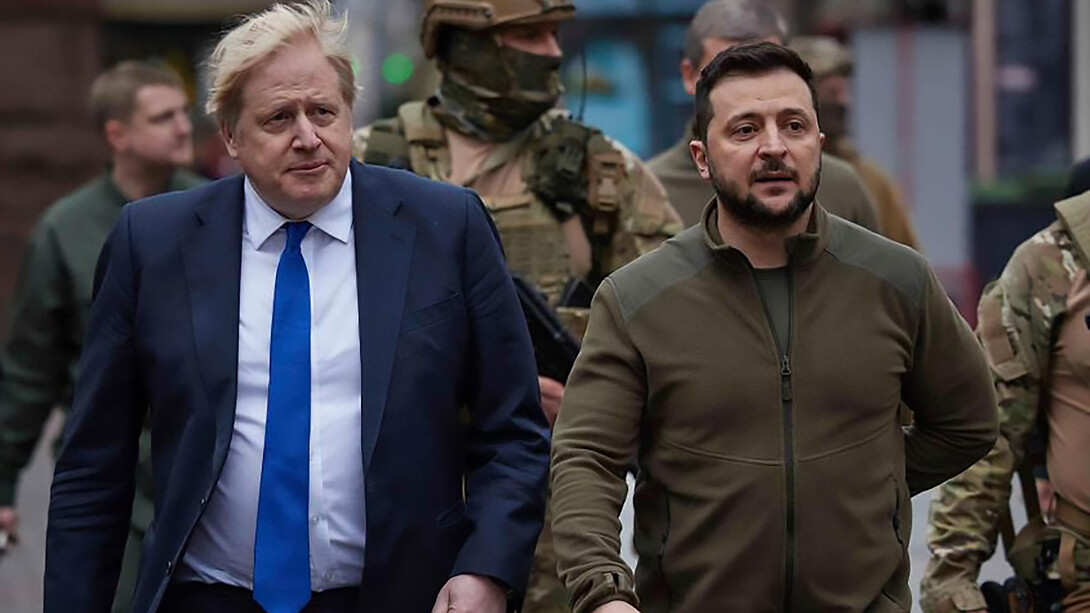 The British Prime Minister’s fateful visit to Kiev, Volodymyr Zelensky, President of Ukraine, on 9 April 2022