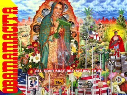 Kenneth Tin-Kin Hung, Guadalupe, Obamacita!, 2009. Courtesy of Postmasters Gallery