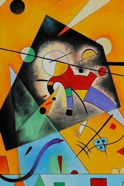 "Armonía tranquila", óleo sobre lienzo, Vasili Kandinski, 1924