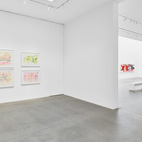 Helen Marden, Interlude of joy, exhibition view. Courtesy of Gagosian Gallery