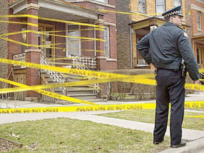 Yellow tape acting as a blockade