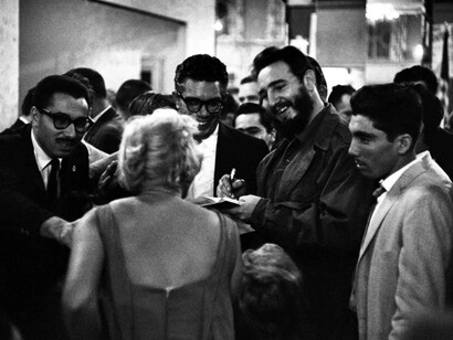 Regino Boti y Fidel Castro en Nueva York