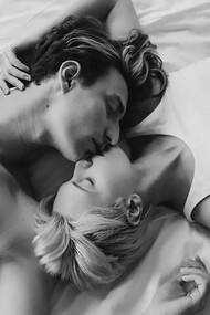 A man and a woman share an enchanting gaze