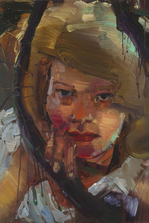 Angela Dufresne, Gena, 2014, oil on canvas, 12 by 9 inches. Courtesy of Monya Rowe Gallery, New York