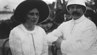 Albert Schweitzer con su esposa, Helene Bresslau