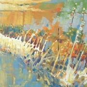 Nicholas Coley, "Roadside Wall of Grass and Poison Oak", 2013, oil on canvas, 30" x 48"