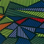 Mario Nigro, Pittura: fuga, 1952 Olio su tavola 68 x 178 cm Courtesy A arte Studio Invernizzi, Milano © Archivio Artistico Mario Nigro, Milano