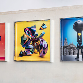 Antoh Mansueto, Happy accidents, vista della mostra. Cortesia di Palazzo Caracciolo