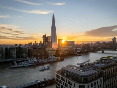 The Shard dominating London's skyline, symbolizing a society at the peak of its confidence
