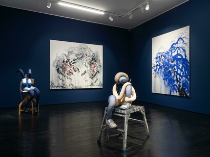 Maggi Hambling und Sarah Lucas, Ooo la la, ausstellungsansicht. Mit freundlicher genehmigung von Contemporary Fine Arts