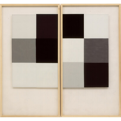 Julio Rondo, F. B., ein 36-jähriger Mann, 1999, Acrylic on glass (diptyque), 190 x 100 cm (each), unique, Courtesy Bendana I Pinel Art Contemporain & artist