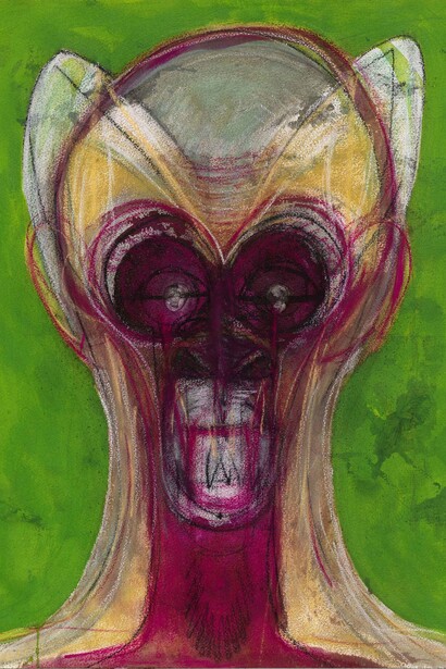 Huma Bhabha, Untitled, 2013,Collage, crayon, ink and pastel on paper, 60.5 x 46 cm, 23 3/4 x 18 in. Copyright: VW (Veneklasen/Werner), Berlin
