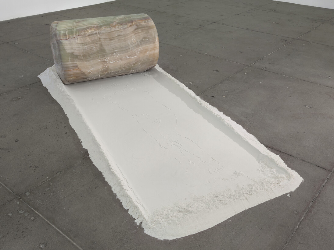 Luciano Fabro, Sisifo, 1994, Onyx, flour, 39 1/3 x 23 2/3 x 78 3/4 in. (100 x 60 x 200 cm), No. 16757 
