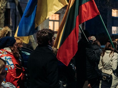 Lithuanians march in solidarity with the Ukrainians and hope for a smooth and swift transition toward peace
