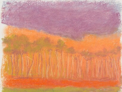 Wolf Kahn,
Red Earth , 2015 
Pastel on paper 
11 x 14 inches
