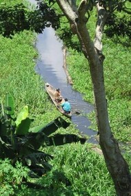 Boat in the Peruvian Amazon