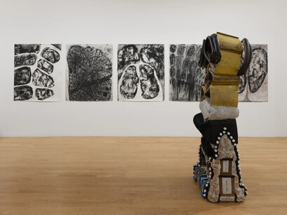 Whitney Oldenburg, Hardening the braces, exhibition view. Courtesy of Chart