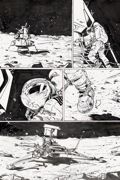 Paul Pope, Apollo 12: first step, dark horse presents vol. 9 (2012) and Best American Comics (2013), 2012. Courtesy of Philippe Labaune Gallery