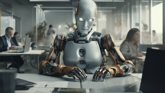 Robot performing office tasks in place of human workers