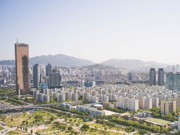 A growing skyline in Seoul, South Korea, symbolising the nation's long-term vision for sustainable economic growth
