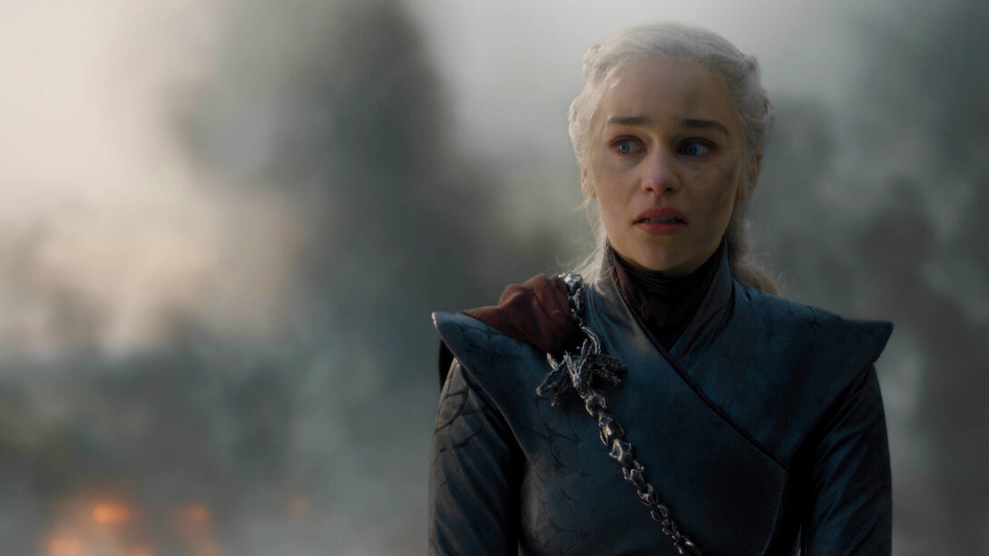 Daenerys en el quinto episodio de la octava temporada (a la sazón, el penúltimo de toda la serie), «Las campanas»