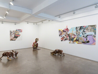 Lavar Munroe, Exhibiition view. Courtesy of Jack Bell Gallery