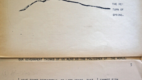 Lecture on the Weather, 1975. Courtesy of  Frith Street Gallery