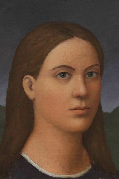 Bailey, William, Woman in Umbria, 2013, Oil on linen, 11 x 9 inches, 27.94 x 22.86 cm