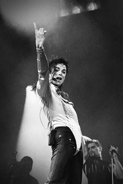 Michael Jackson durante su concierto en Tenerife el 26 de septiembre de 1993 (Fotografía de Nancho González Oramas)
