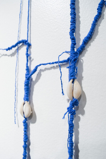 Miatta Kawinzi, Blue Mantra (detail). Courtesy of CUE art foundation